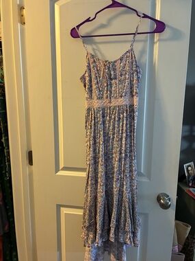 Japna Floral Maxi Dress in Lavender and Cream